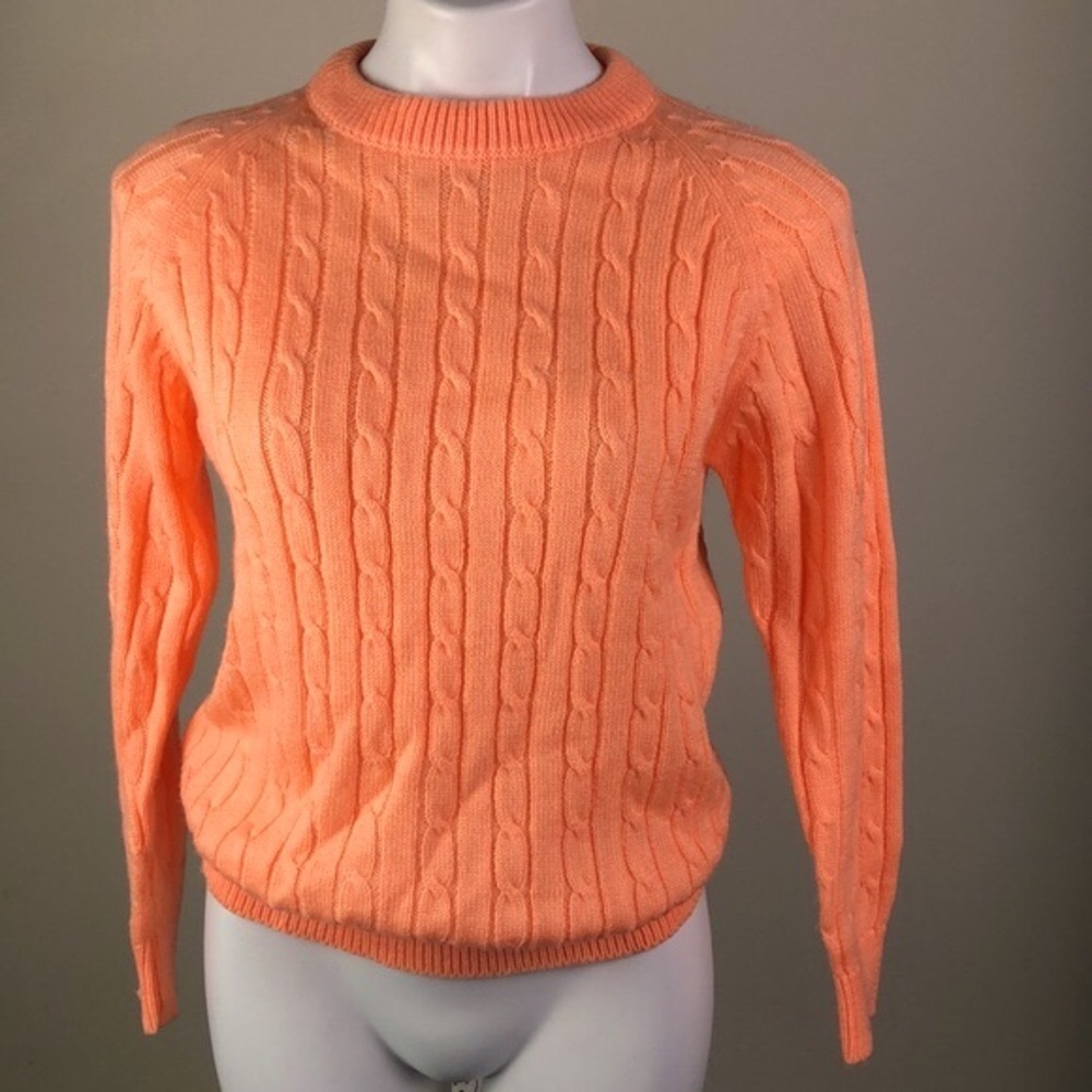 Vintage Anderson-Little Acrylic Sweater Bright Orange